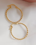 Twiddles Wide Ear Hoop earrings with earrings styling