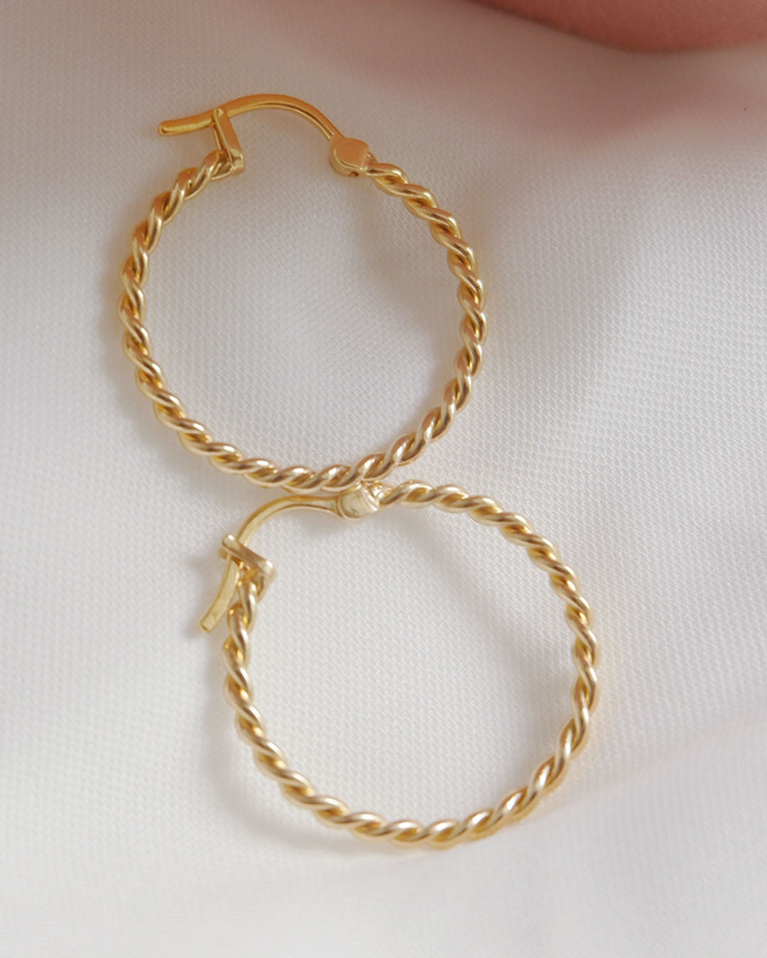 Twiddles Wide Ear Hoop earrings with earrings styling