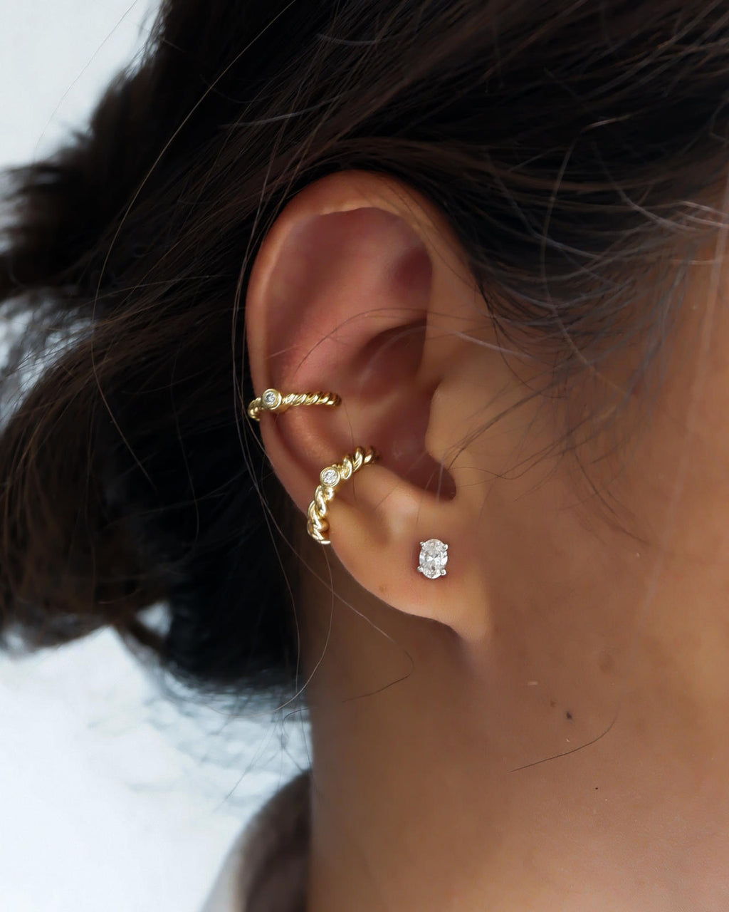 TWIDDLES EAR CUFF WITH DIAMOND diamond earrings in gold