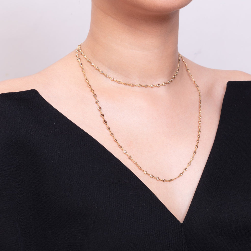 The Champagne Line Necklace necklaces with necklace styling