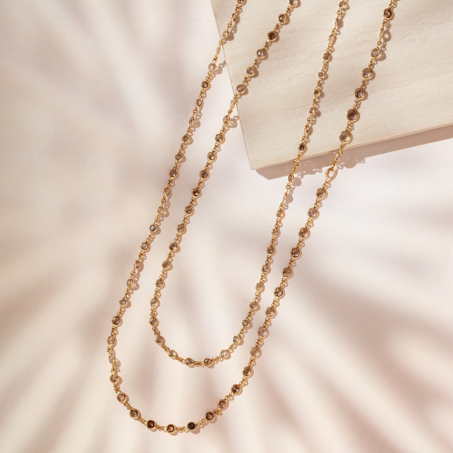 The Champagne Line Necklace necklaces with necklace styling