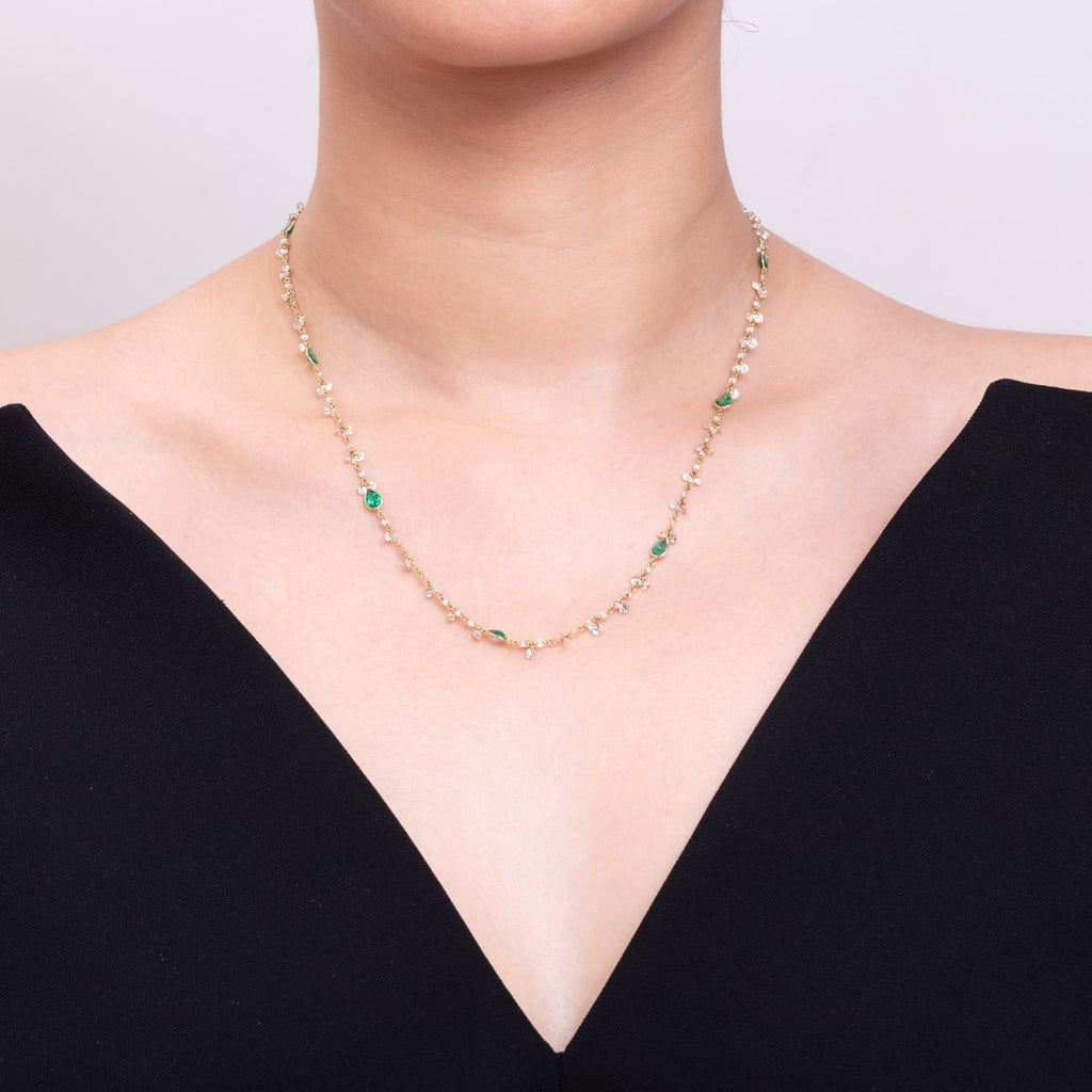 The Emerald Drift Necklace necklaces with necklace styling