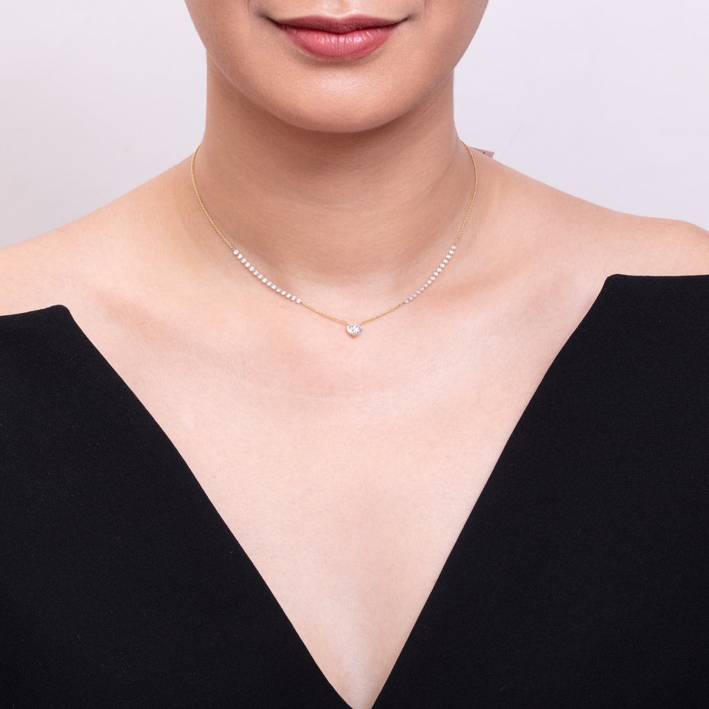 The Linear Heart Necklace necklaces with necklace styling
