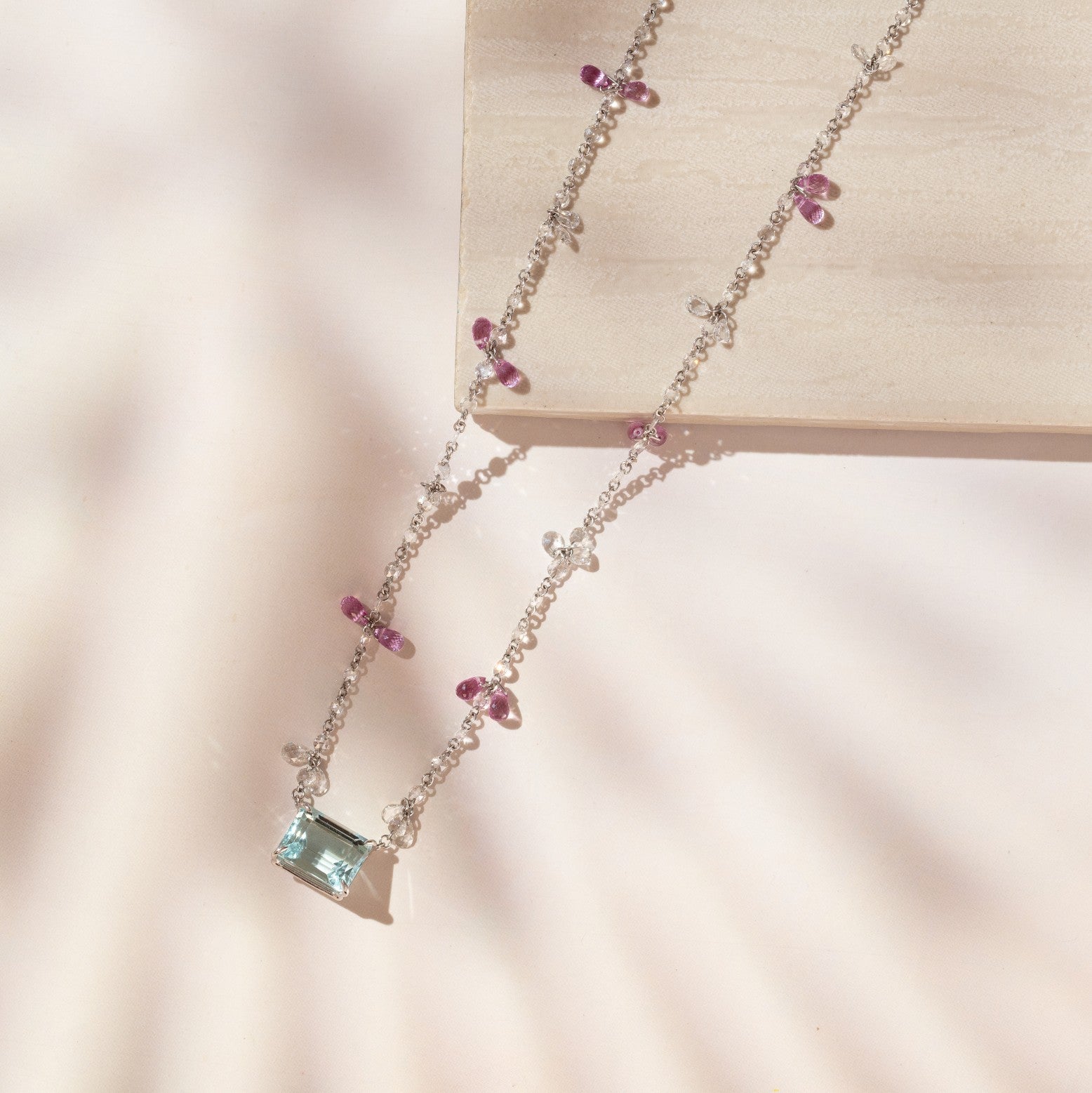 The Rosé Aqua Drift Necklace necklaces with necklace styling