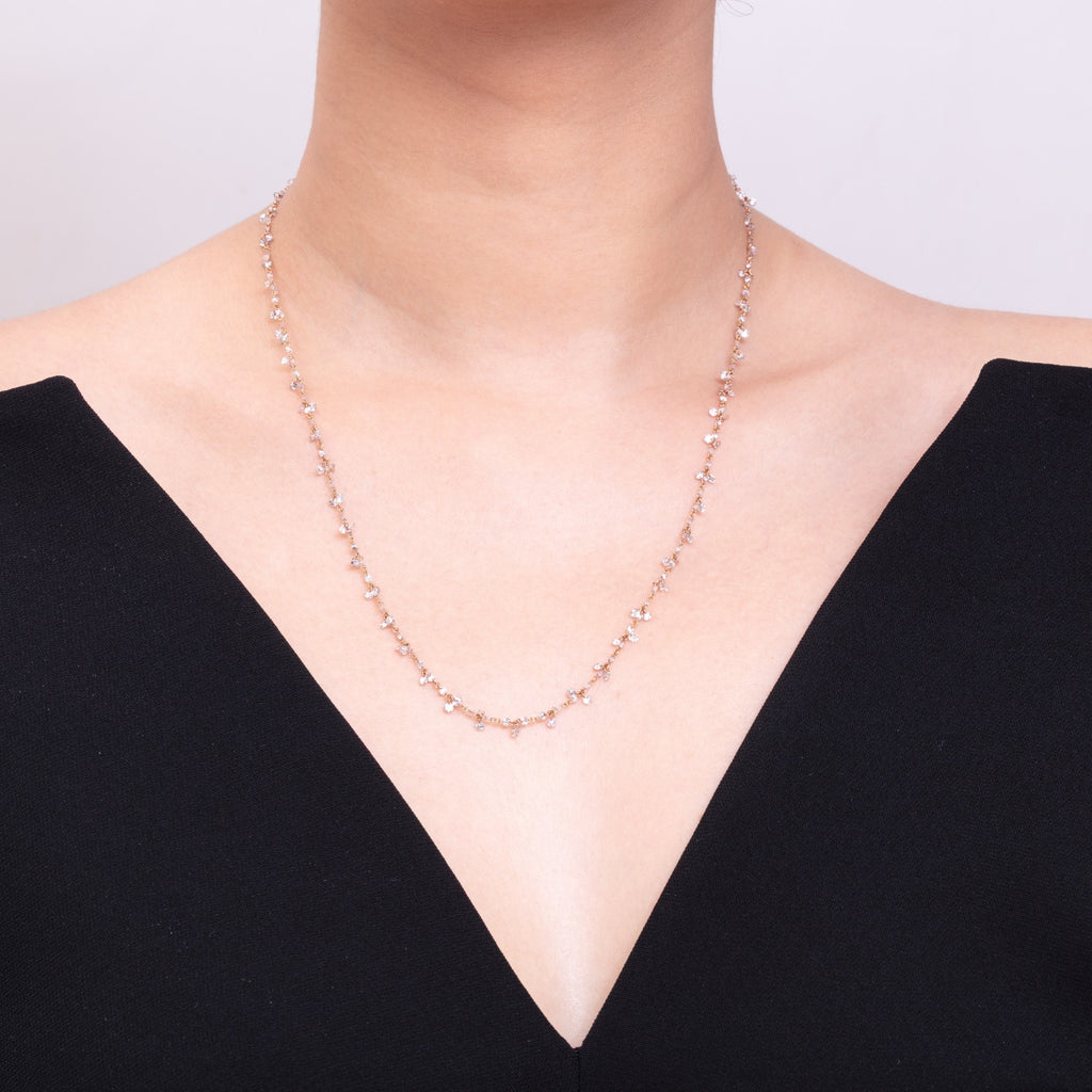 The Rosé Blush Drift Necklace necklaces with necklace styling