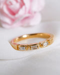 The Three Baguette Ring fine gold rings