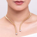 Tubogas Torque Long Drop Deco necklaces with necklace styling