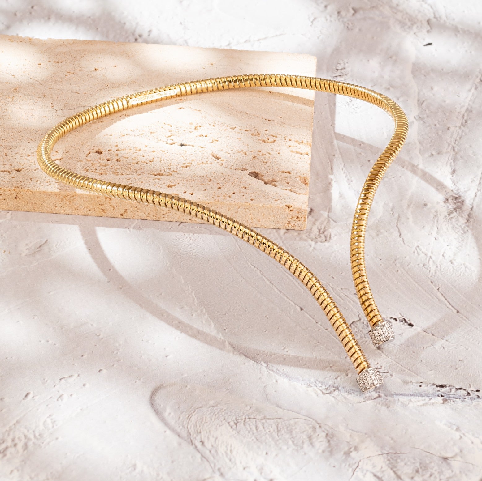 Tubogas Torque Long Drop Deco necklaces with necklace styling