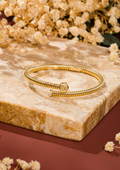 Cushion Diamond Tubogas Cross Over Bangle