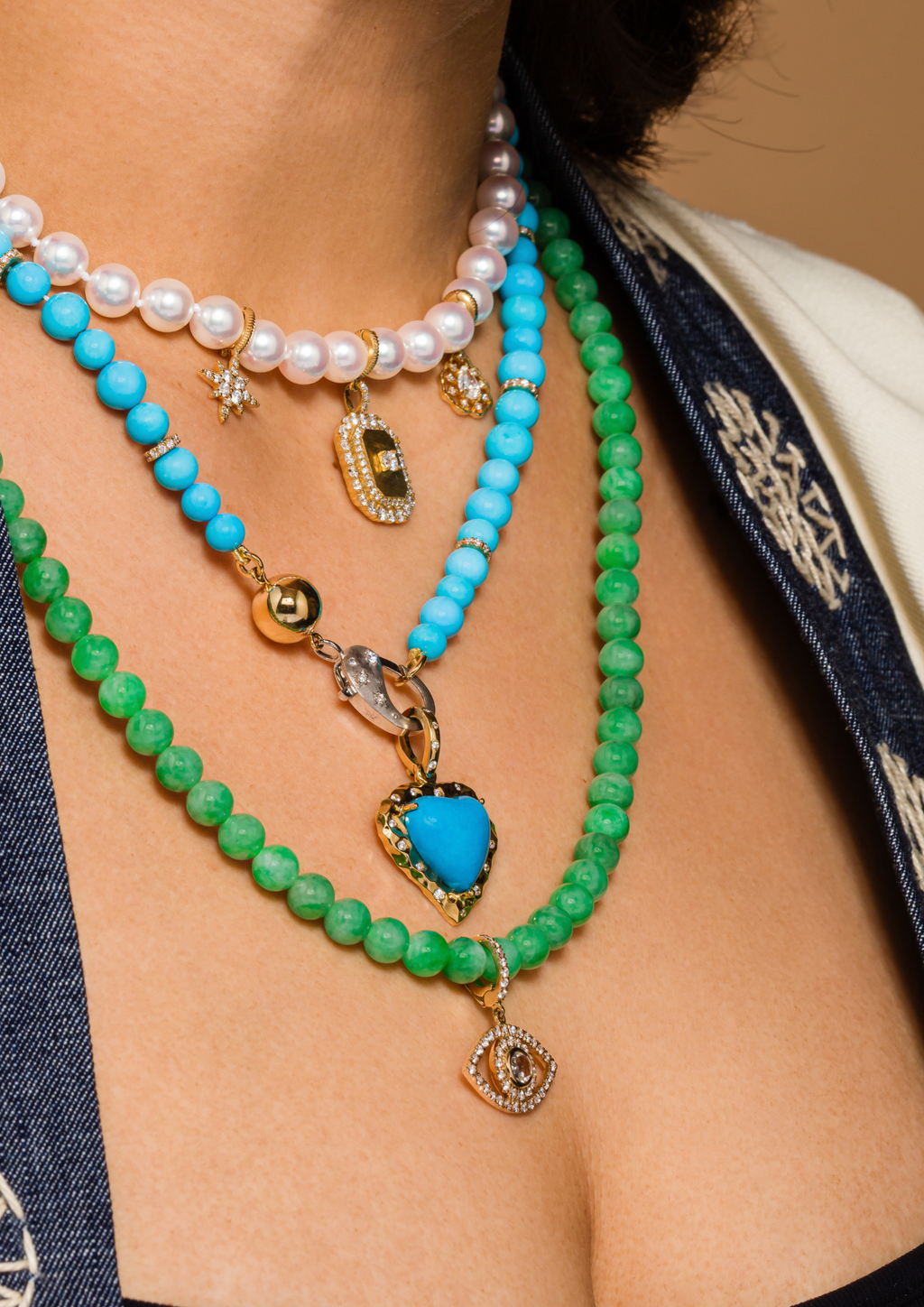Green Jade Bead Necklace