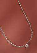 Solitaire Drilled Diamond Necklace
