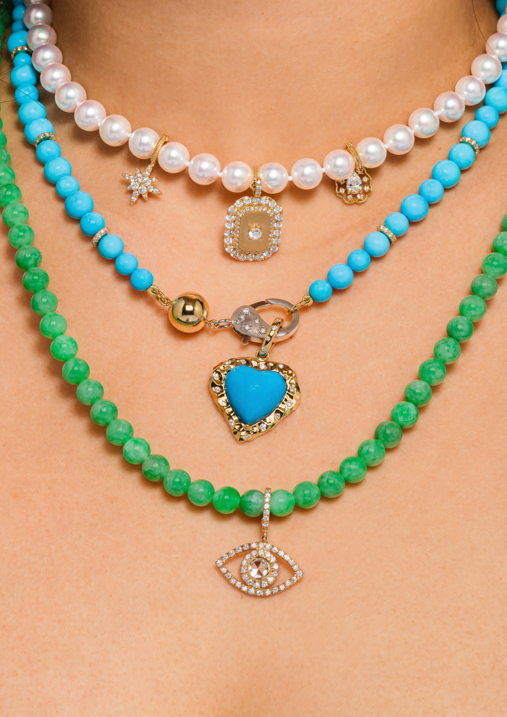 Green Jade Bead Necklace