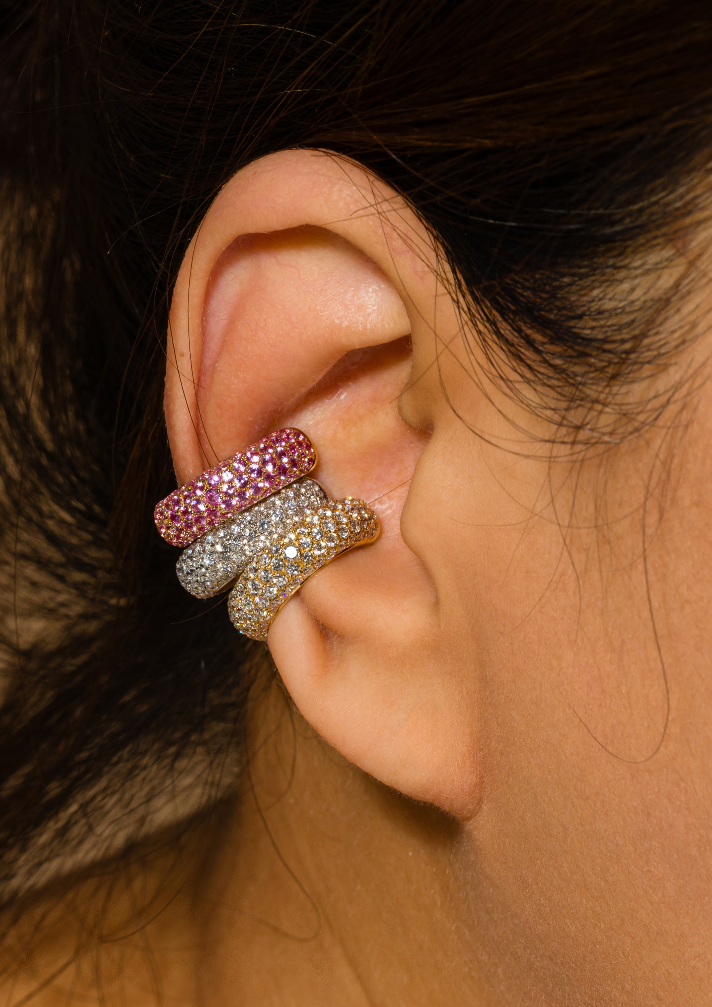 Pave Dome Ear Snugs