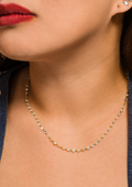 Yellow Drilled Diamond Necklace
