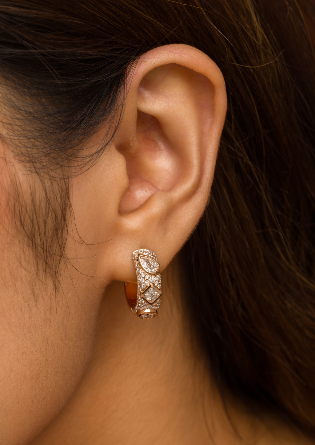 Chunky Birthday Pave Earrings