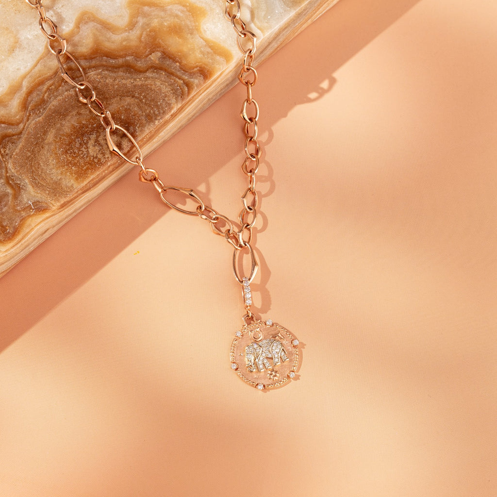 The Elephant Amulet charms & pendants with necklace styling