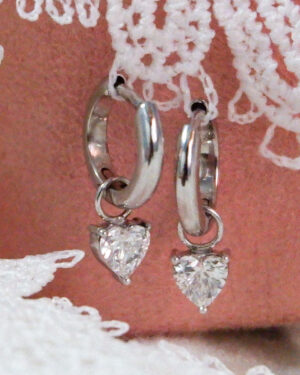 Ear Spree Heart Diamond Hoop