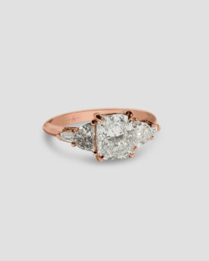 Cushion Shape, Epaulette and Baguette Diamond  Ring
