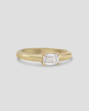EMERALD CUT DIAMOND EAST WEST SETTING