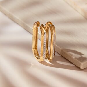18K YELLOW GOLD CHUNKY CLIP EARRINGS