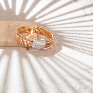 WIDE TUBOAS BANGLE IN PAVE DIAMONDS