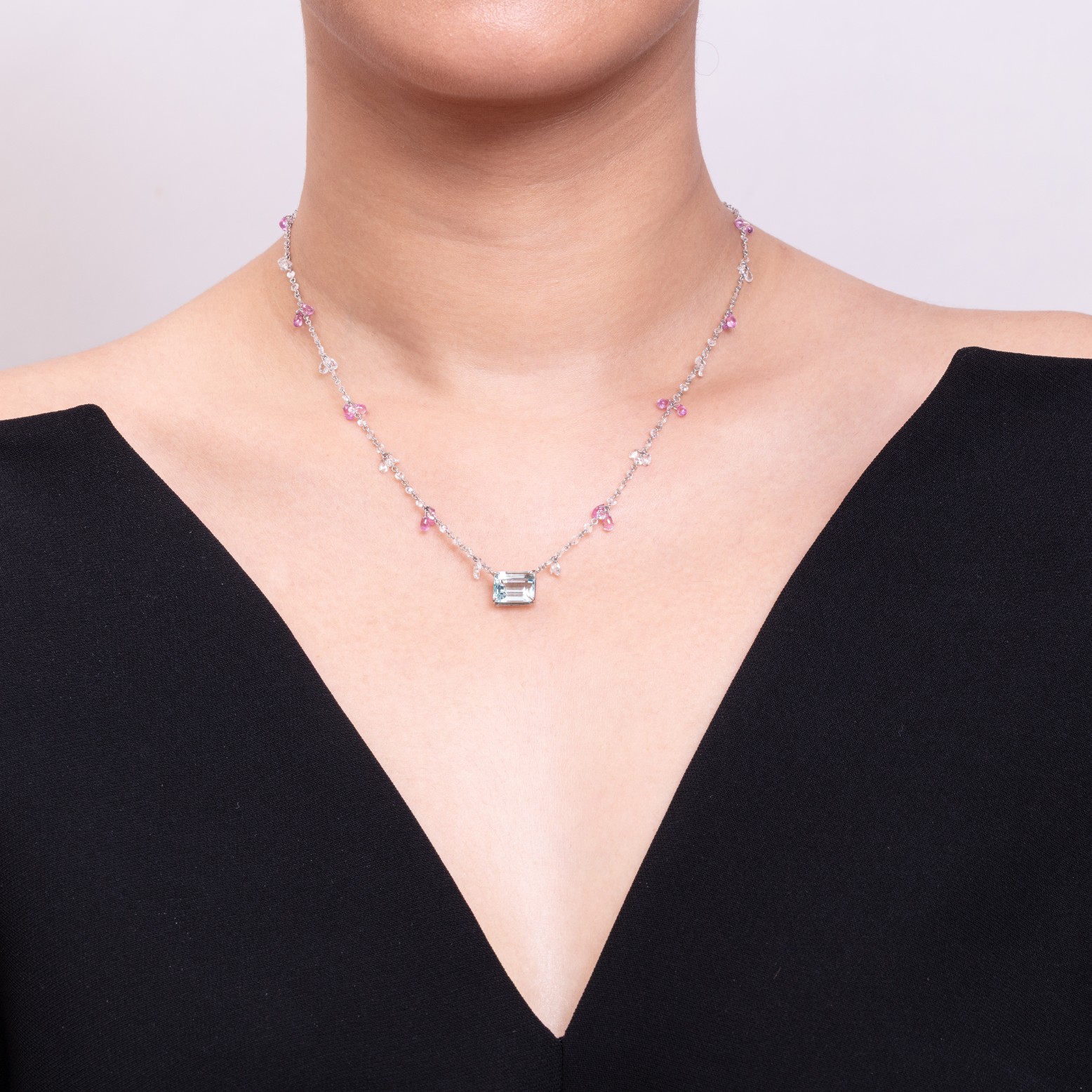 The Rosé Aqua Drift Necklace